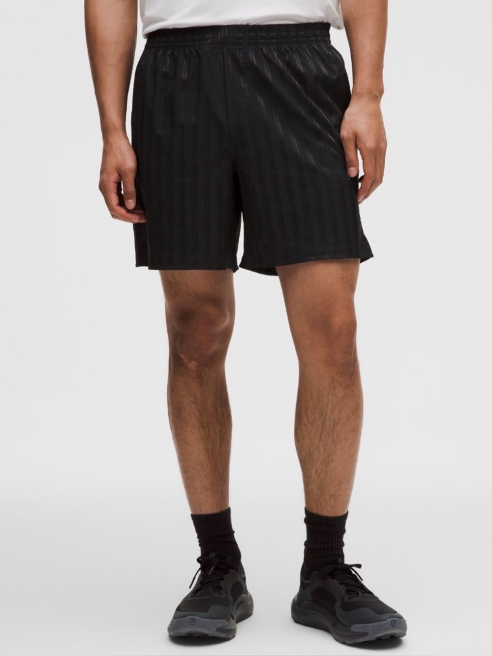 SOLD Lululemon Men’s “Satin Stripe” Short 7” Inseam Linerless (L)